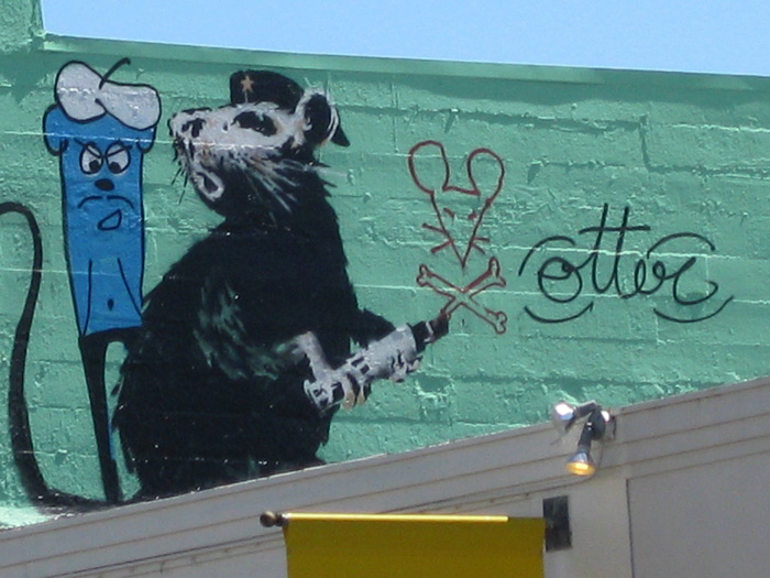 Banksy Rat on Folsom St in San Francisco Ca, similar to the one in the Haight